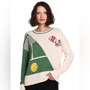 MINNIEROSE cotton cashmere pickleball crew